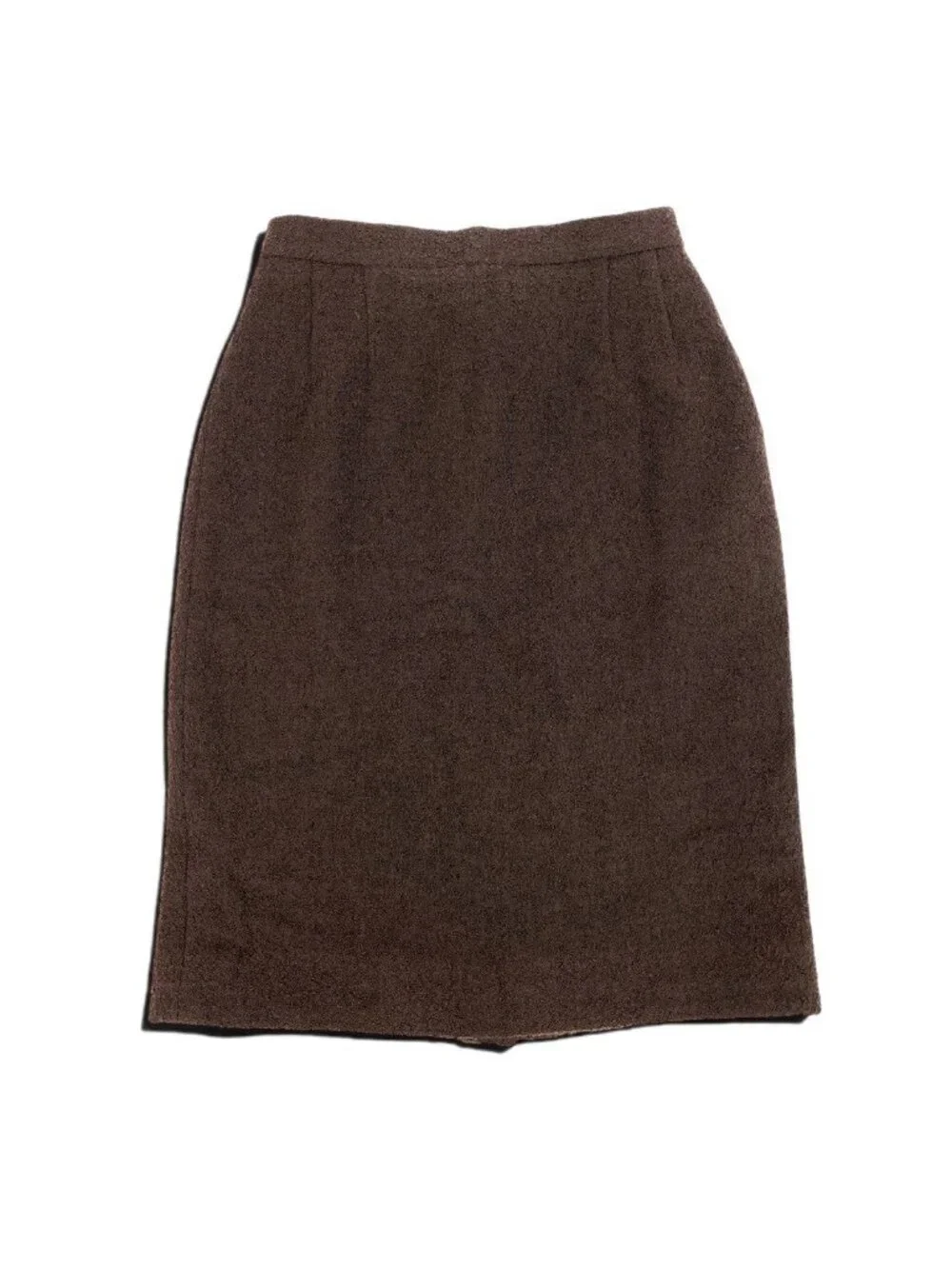 Chanel Tweed Pencil Skirt Brown